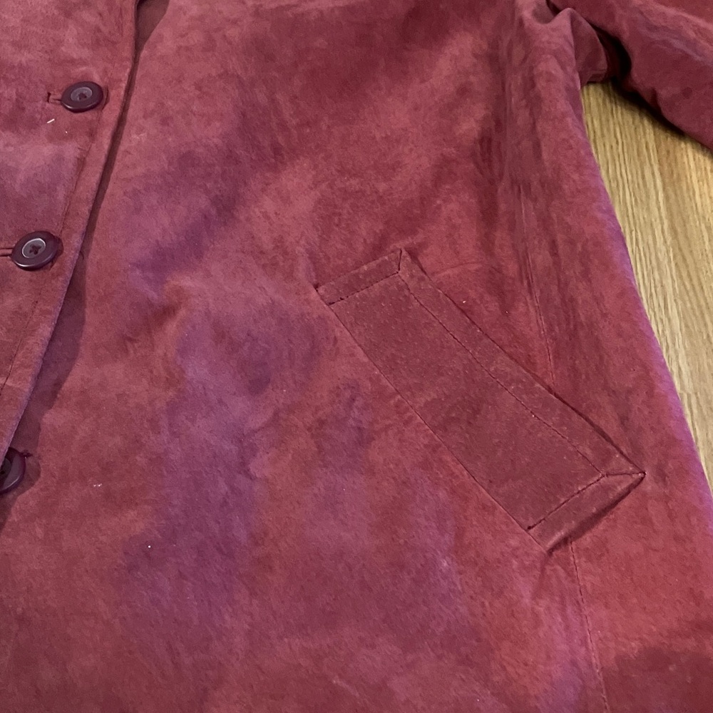 Jaclyn Smith Womens Sz X (stands for XL) Burgundy Red Genuine Leather Jacket - Picture 9 of 10
